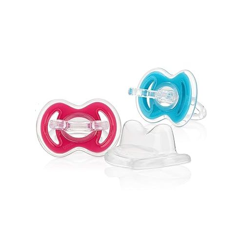  Nuby 2-Pack Gum-eez Pacifier Teethers, Colors May Vary