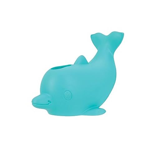  Nuby Bathtub Safety Spout Guard - Compatible with Most Standard Faucets - BPA-Free Bath Toys - Dolphin