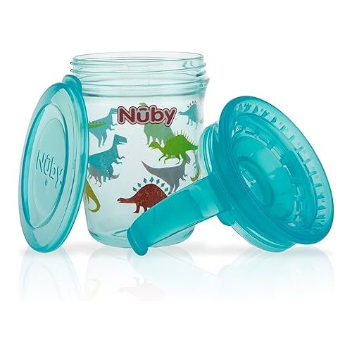  Nuby Tritan No Spill 2 Handle 360 Degree Printed Wonder Cup, Prints May Vary, 1pk