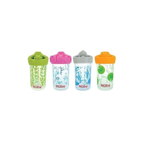  Nuby No Spill 3D Character Sippy Cup with Soft Touch Flo Silicone Top, 12 Ounce, Shark