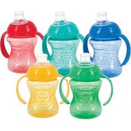 Nuby Two-Handle No-Spill Super Spout Grip N' Sip Cup, 8 Ounce, Single pack of 1 Cup, Colors May Vary