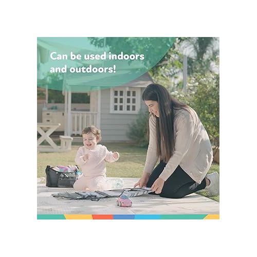  Nuby Reversible Baby Floor Mat - Foldable and Lightweight Baby Play Mat for Floor - Easy Storage and Travel - Stars and Sky