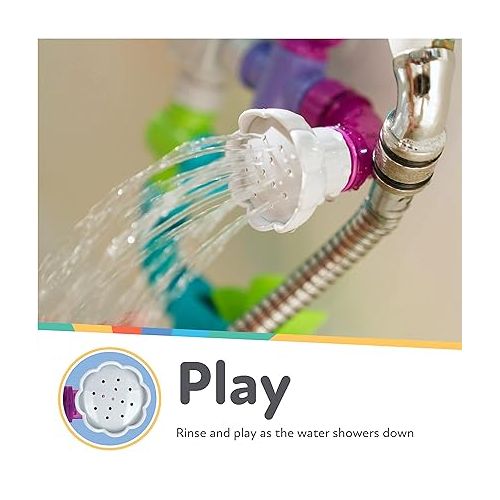  Nuby Wacky Waterworks Pipes Bath Toy with Interactive Features for Cognitive Development