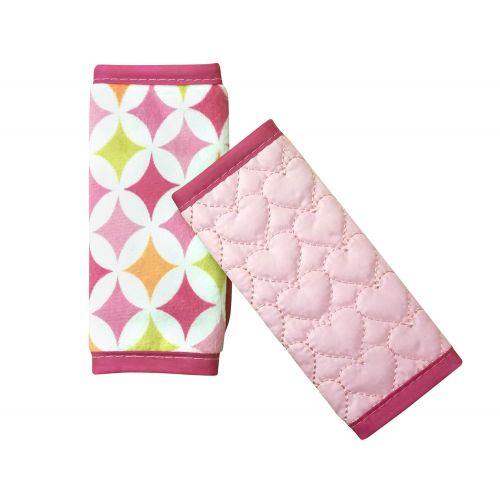  Nuby Car Seat Reversible Strap Covers 2 Pack, Pink