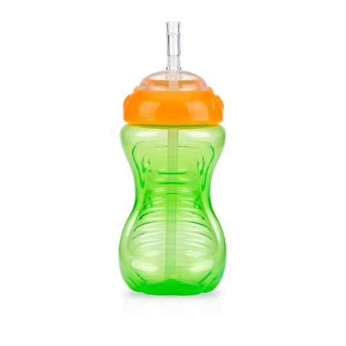  [아마존베스트]Nuby 3 Piece Boy No-Spill Cup with Flex Straw, 10 Ounce