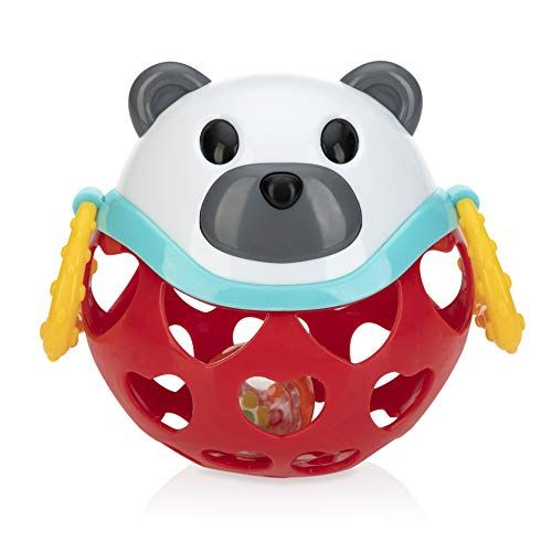  [아마존베스트]Nuby Cartoon Animal Rattle Teether Toy, Bear, 5