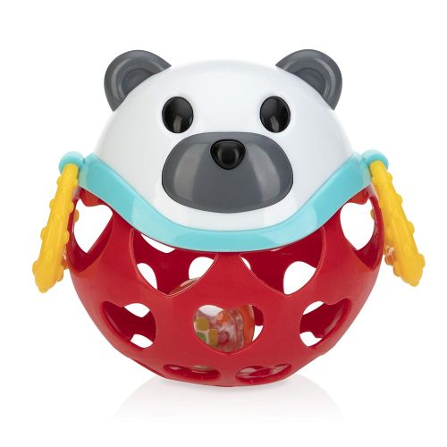  [아마존베스트]Nuby Cartoon Animal Rattle Teether Toy, Bear, 5