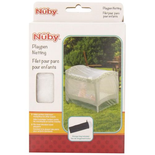  [아마존베스트]Nuby Pack N Play Universal Size Mosquito Net Tent, White