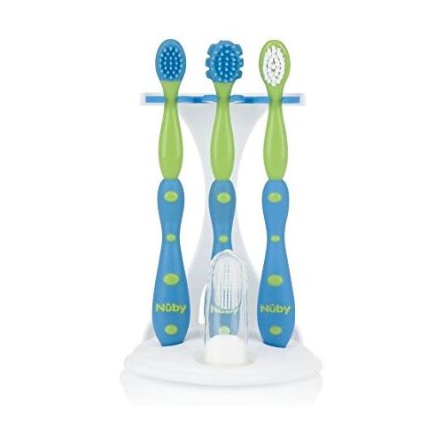  [아마존베스트]Nuby 4 Stage Oral Care Set System (Colors May Vary)