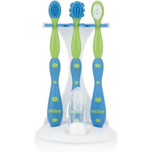  [아마존베스트]Nuby 4 Stage Oral Care Set System (Colors May Vary)