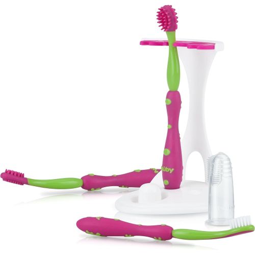  [아마존베스트]Nuby 4 Stage Oral Care Set System (Colors May Vary)