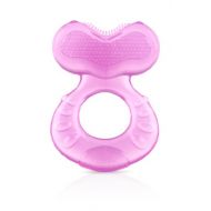 [아마존베스트]Nuby Silicone Teethe-EEZ Teether with Bristles, Includes Hygienic Case, Pink