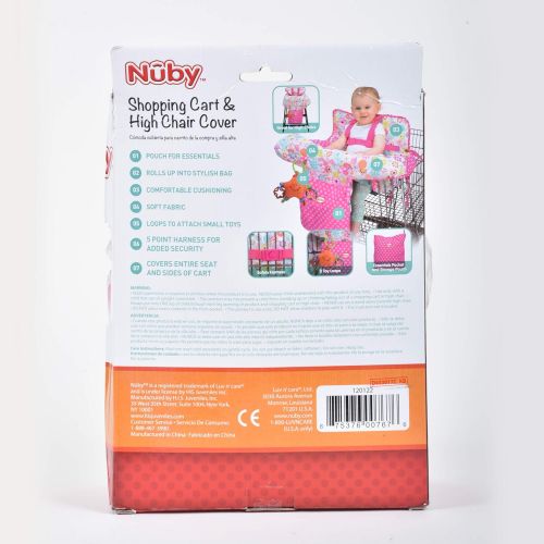  [아마존베스트]Nuby Baby Shopping Cart Cover and High Chair Cover 2 in 1, Ditsy Floral, High Chair Cushion, Baby Grocery...