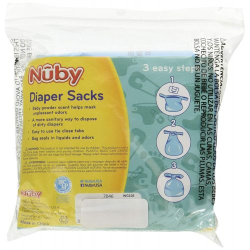  Nuby Diaper Bags, 100 Count (2 Packages)