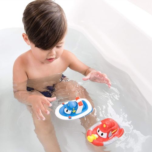  Nuby 2-Pack Tub Tugs Floating Boat Bath Toys, Colors May Vary