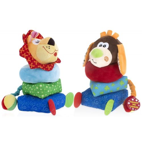  Nuby Build a Buddy Plush Stacking Toy, Lion