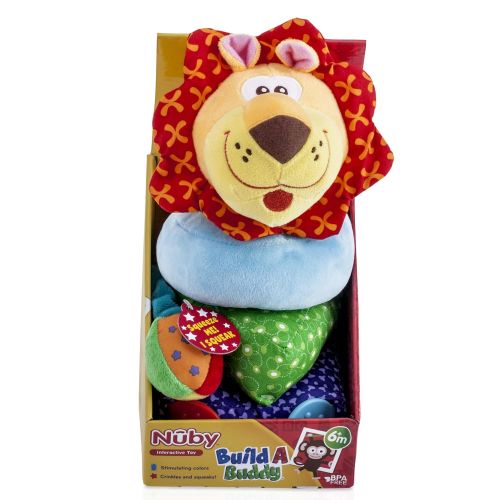  Nuby Build a Buddy Plush Stacking Toy, Lion