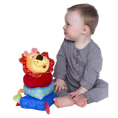  Nuby Build a Buddy Plush Stacking Toy, Lion