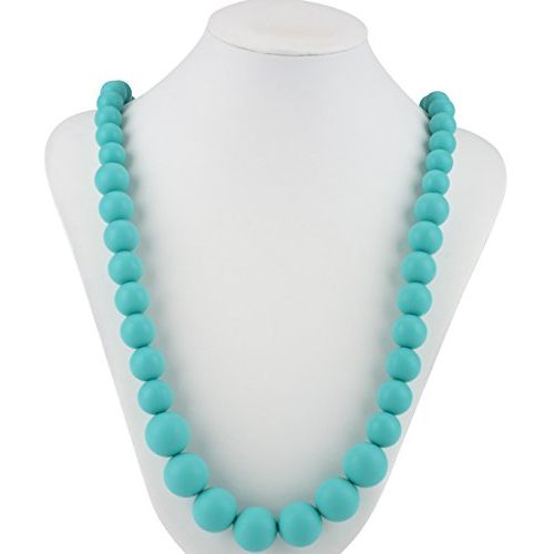  Nuby Teething Trends Round Beads Teething Necklace - Aqua