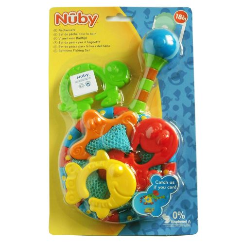  Nuby Splash n Catch Bath Time Fishing Set, Includes Four Link Toys
