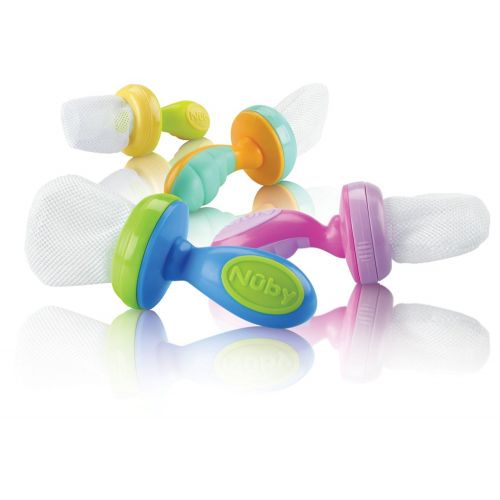  Nuby 2-Pack Nibbler Mesh Feeders, Colors May Vary