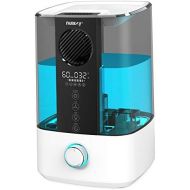 [아마존베스트]Nulaxy Top Fan Humidifier 4.5L, with RGB Lighting, Top Filling Room Humidifier with Clean Alarm, Cool Mist Ultrasonic Humidifier, Auto Off for Bedroom and Office, up to 20-70m²