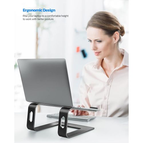  [아마존베스트]Nulaxy Laptop Stand, Ergonomic Aluminum Laptop Mount Computer Stand, Detachable Laptop Riser Notebook Holder Stand Compatible with MacBook Air Pro, Dell XPS, Lenovo More 10-15.6 La