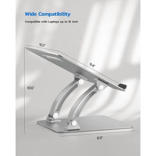  [아마존베스트]Nulaxy Laptop Stand, Ergonomic Height Angle Adjustable Computer Laptop Holder Compatible with MacBook, Air, Pro, Dell XPS, Samsung, Alienware All Laptops 11-17, Supports Up to 44 L