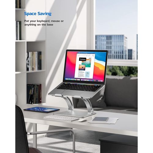  [아마존베스트]Nulaxy Laptop Stand, Ergonomic Height Angle Adjustable Computer Laptop Holder Compatible with MacBook, Air, Pro, Dell XPS, Samsung, Alienware All Laptops 11-17, Supports Up to 44 L