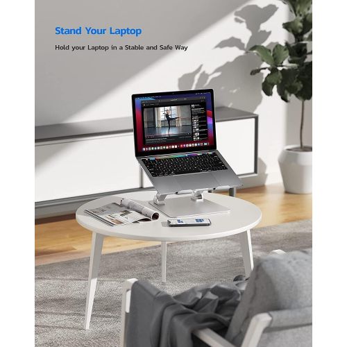  [아마존베스트]Nulaxy Laptop Stand, Ergonomic Height Angle Adjustable Computer Laptop Holder Compatible with MacBook, Air, Pro, Dell XPS, Samsung, Alienware All Laptops 11-17, Supports Up to 44 L