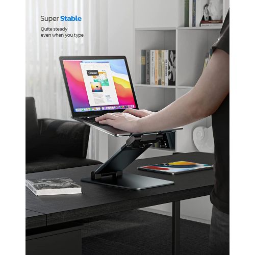  [아마존베스트]Nulaxy Laptop Stand, Ergonomic Sit to Stand Laptop Holder Convertor, Adjustable Height from 2.1 to 13.8, Supports up to 22lbs, Compatible with MacBook, All Laptops Tablets 10-17 -