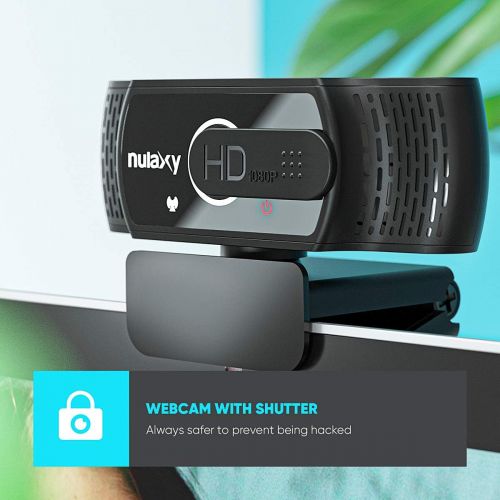  [아마존베스트]Nulaxy C900 Webcam with Microphone & Privacy Cover, 1080P HD Streaming USB Computer Webcam, Webcam [Plug and Play] for PC Video Conferencing, Calling, Gaming, Laptop, Desktop, YouT