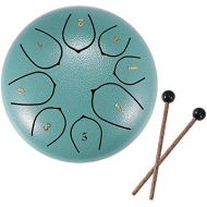 [아마존베스트]Nullnet 6 inch steel tongue drum, zero 8 tune hand pan drum container, hanging drum with sticks, percussion instruments for meditation yoga practice, lotus drum, steel pan yoga drum.