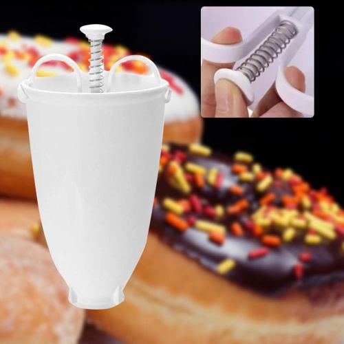  [아마존베스트]Nuluxi Plastic Donut Maker DIY Tool Donut Mould Dispenser Donut Baking Mould Dough Dispenser Batter Dispenser Portable Donut Maker Donut Maker Dispenser for DIY Waffle Donut Baking Tool