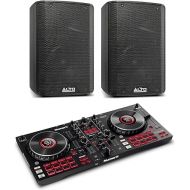 Alto Professional Numark Mixtrack Platinum FX and 2X TX308 - DJ Controller for Serato DJ with 4 Deck Control and 2X 350W Active PA Speaker with 8
