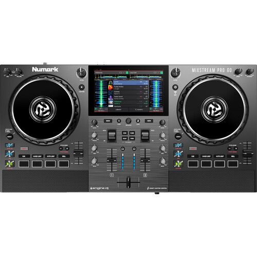  Numark Mixstream Pro Go Battery-Powered Standalone DJ Controller with Amazon Music