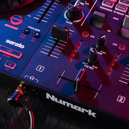  Numark Mixtrack Platinum FX 4-Deck Serato DJ Controller with Jog Wheel Displays and FX Paddles