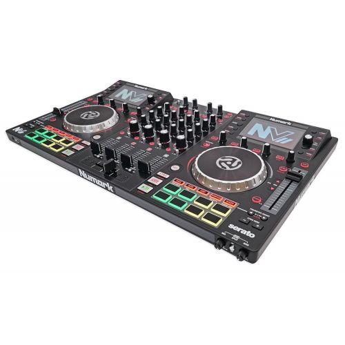  Numark NVII Intelligent Serato 4-Ch USB DJ Controller+Audio Technica Headphones