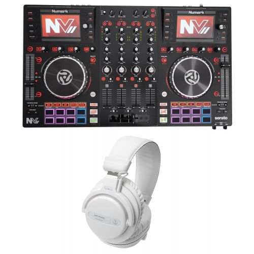  Numark NVII Intelligent Serato 4-Ch USB DJ Controller+Audio Technica Headphones