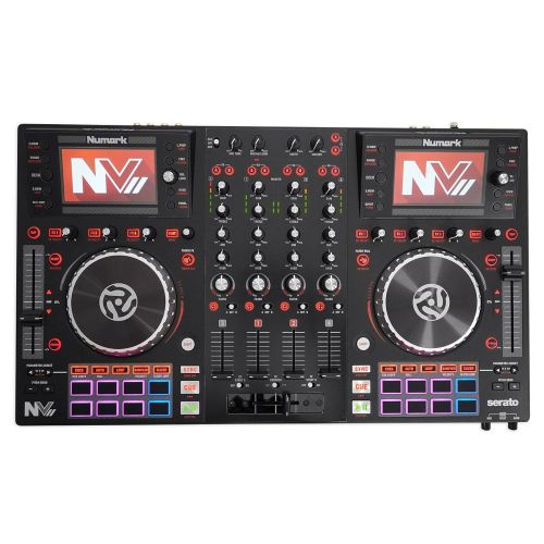  Numark NVII Intelligent Serato 4-Ch USB DJ Controller+Audio Technica Headphones