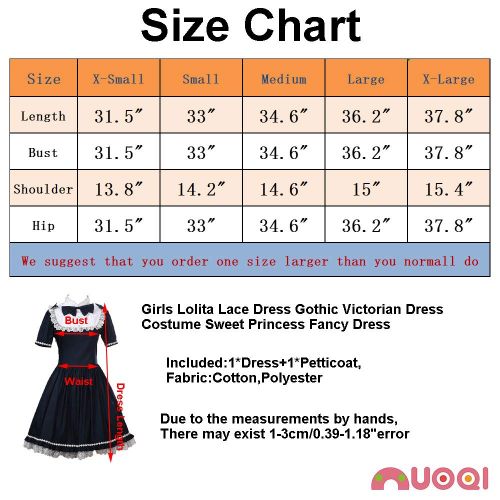  Nuoqi Lolita Sweet Princess Summer Dresses Japanese Maid Lace Short Sleeve Dress