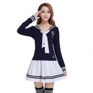 Nuotuo Womens Japanese High School Uniform Sailor Pleated Skirt Outfit
