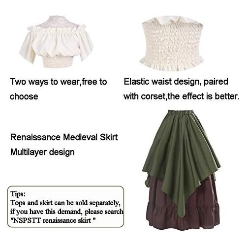  할로윈 용품Nuotuo NSPSTT Womens Renaissance Medieval Costume Victorian Dresses Gown Scottish Dress
