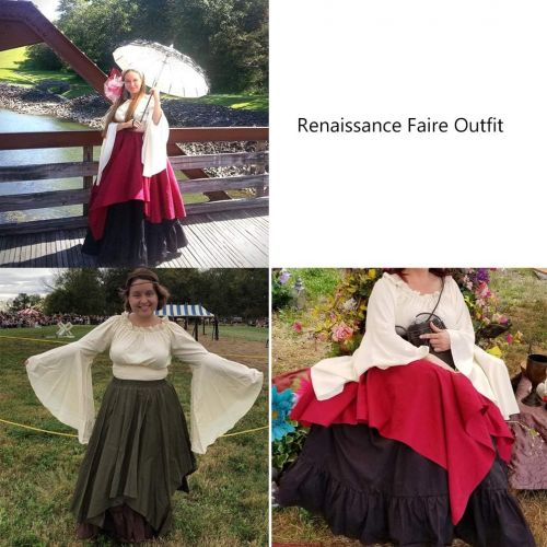  할로윈 용품Nuotuo NSPSTT Womens Renaissance Medieval Costume Victorian Dresses Gown Scottish Dress