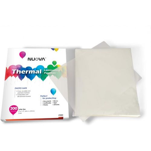  [아마존베스트]NUOVA Nuova Premium Thermal Laminating Pouches, 9 x 11.5/Letter Size/3 mil, 200 Pack (LP200H)