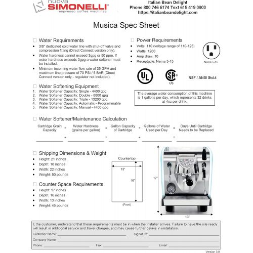  Nuova Simonelli Simonelli Musica Tank LED Espresso Machine Bundle with Coffee, Latte Gear Accessories (11 Items)