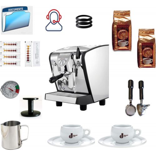  Nuova Simonelli Simonelli Musica Tank Black Espresso Machine Bundle with Coffee, Latte Gear Accessories (11 Items)