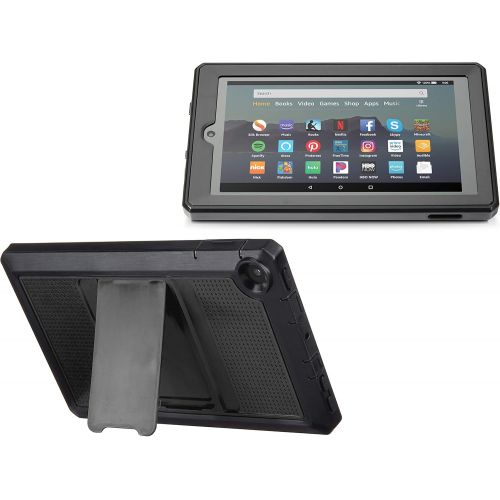  Nupro Heavy Duty Shock-Proof Standing Cover with Screen Protector For Fire 7 Tablet, Black