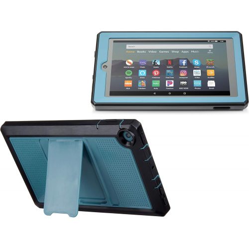  Nupro Heavy Duty Shock-Proof Standing Cover with Screen Protector For Fire 7 Tablet, Twilight Blue