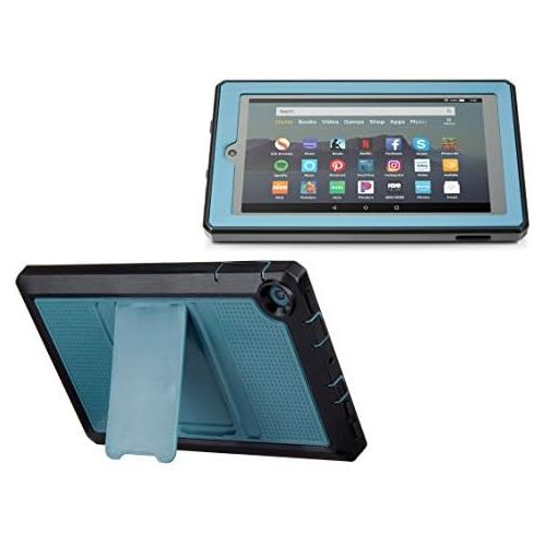 Nupro Heavy Duty Shock-Proof Standing Cover with Screen Protector For Fire 7 Tablet, Twilight Blue